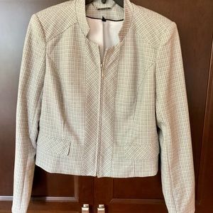 WHBM Cropped Jacket S (6)—Silver Zippers